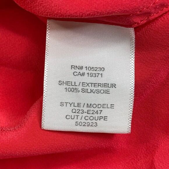 Equipment Femme Silk Button Down Cold Shoulder Blouse Pink FLAWS - Picture 7 of 11